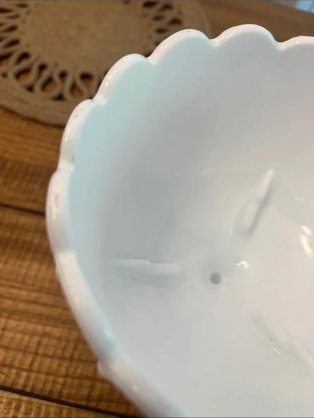 Vintage MCM Indiana white Milk Glass Teardrop Compote Candy Dish Candle Holders